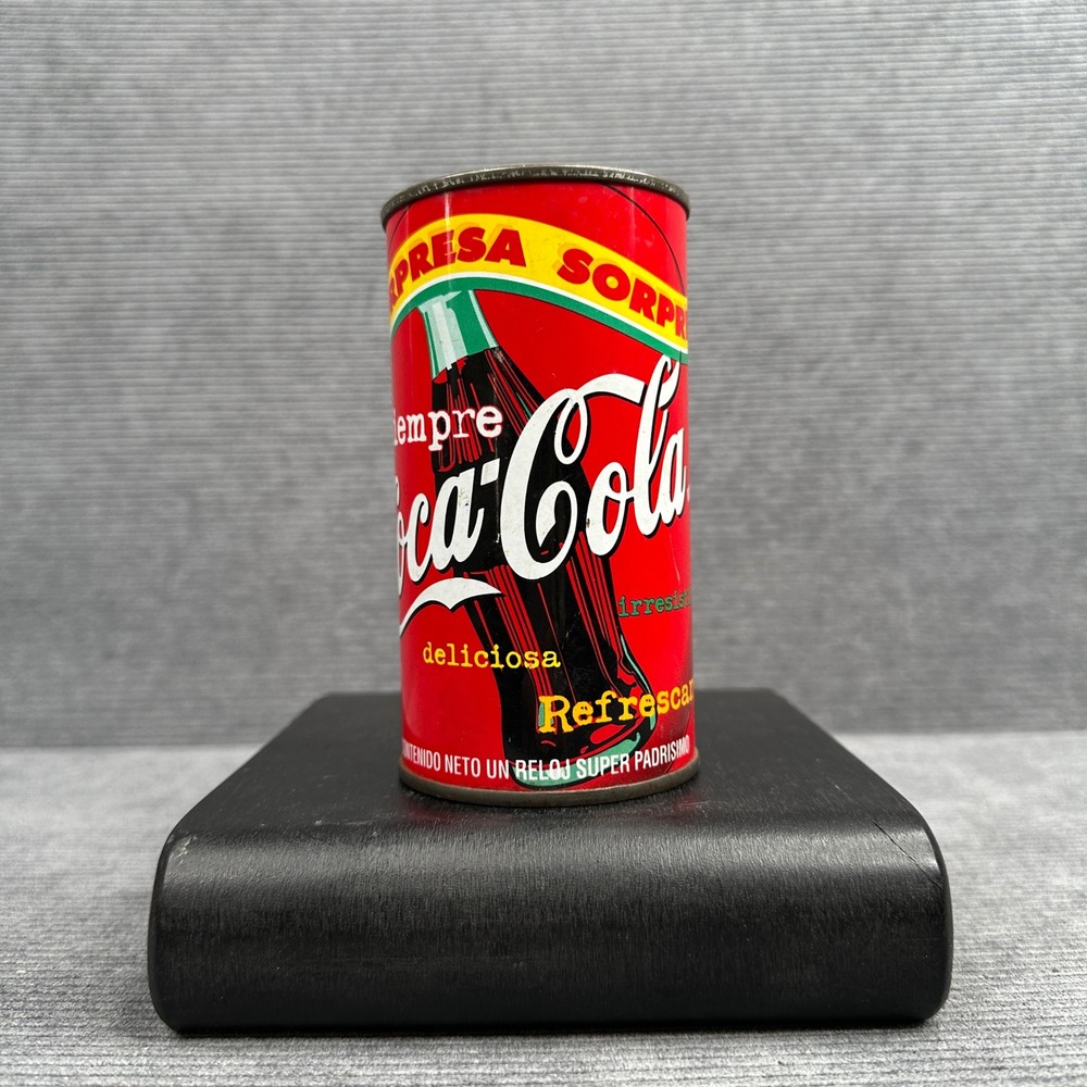Vintage Coca-Cola Sorpresa Watch Tin Spanish Siempre Coca-Cola Red Collectible